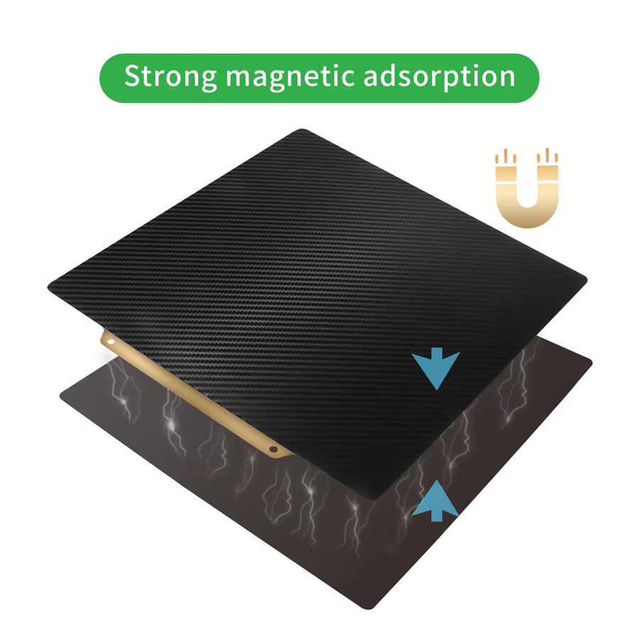 IdeaFormer Magnetischer Aufkleber mit 3M Adhesive für 3D-Drucker-Bettbasis, Schwarz - Bild 3