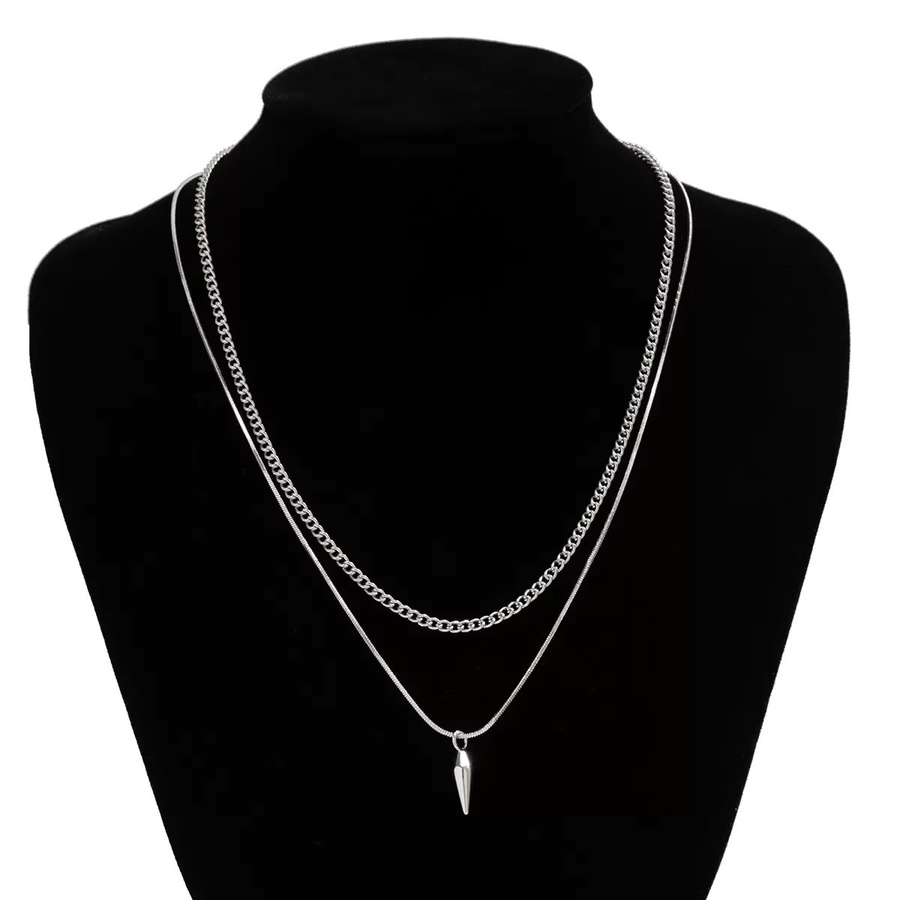 LUXUKISSKIDS Halskette Edelstahl, Silber, Punk, Unisex - Bild 2