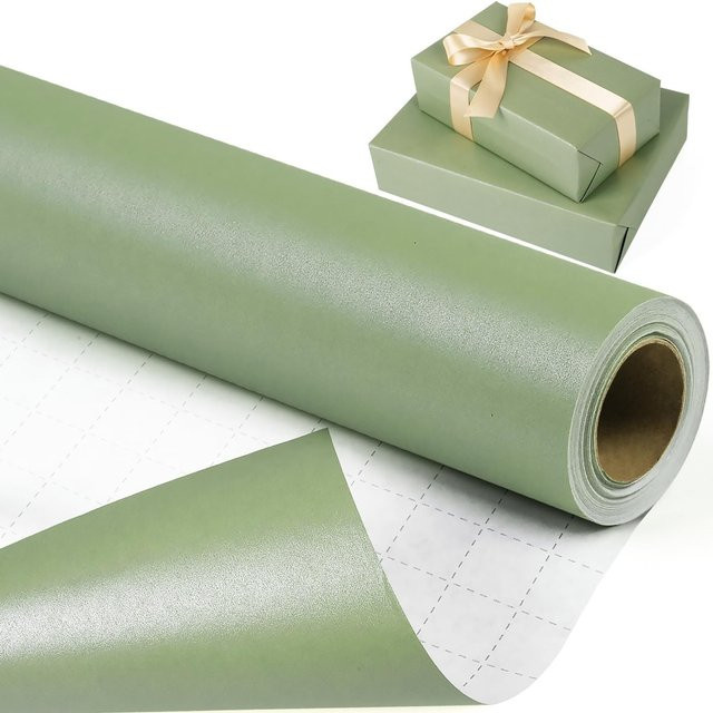 Elegantes Geschenkpapier in Grün oder Rosa mit 3 Metern Länge für Geburtstage, Hochzeiten und Feiertage - Bild 1