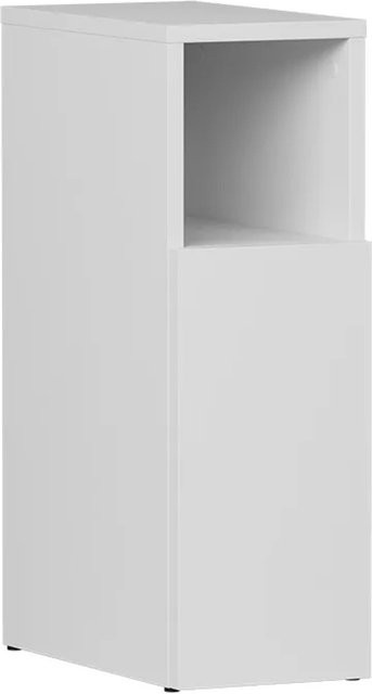 Vicco Nachttisch Enton Weiß mit 1 Tür und modernem Design B: 20 cm, H: 59,5 cm, T: 35 cm - Bild 1