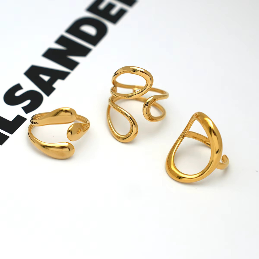 Uself Ring Edelstahl, vergoldet, Gold, Damen - Bild 3