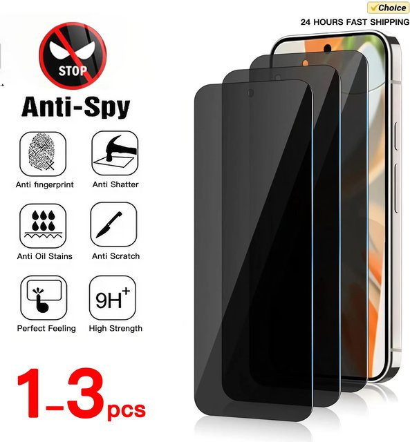 Sichtschutz-Displayschutzfolien aus Glas für Samsung Galaxy A-Serie und S26 Ultra, 1-3 Stück, transparent - Bild 1