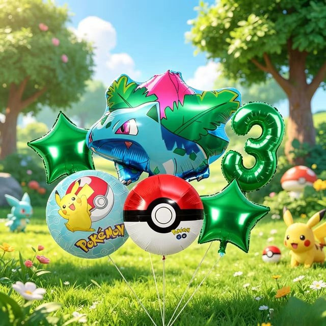 Potdemiel Pokemon Go Pikachu Ballon-Set in Multicolour für deine Geburtstagsparty oder Babyparty - Bild 1