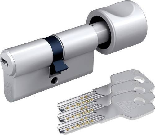 BASI Profil-Knaufzylinder BM5030-3015 in Silber, Verschiedenschließend, Messung: Länge 60 mm / 45 mm - Bild 1