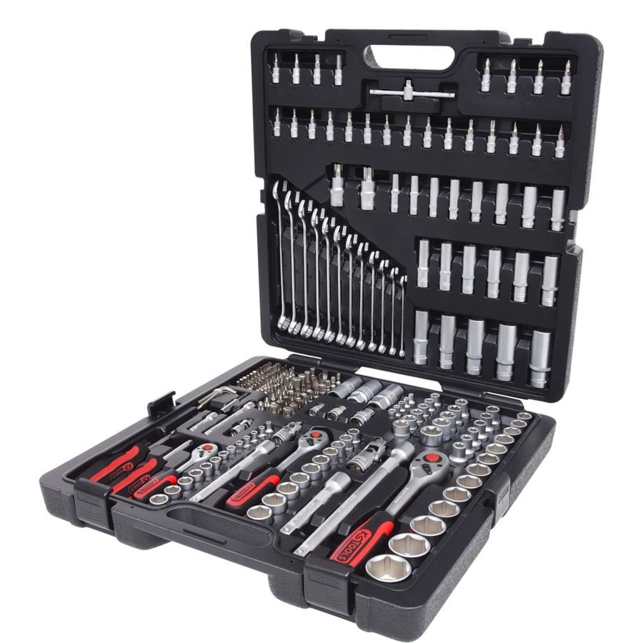 KS Tools Steckschlüssel-Satz aus Chrom-Vanadium, 216-teilig, 1/4 Zoll, 3/8 Zoll und 1/2 Zoll - Bild 2