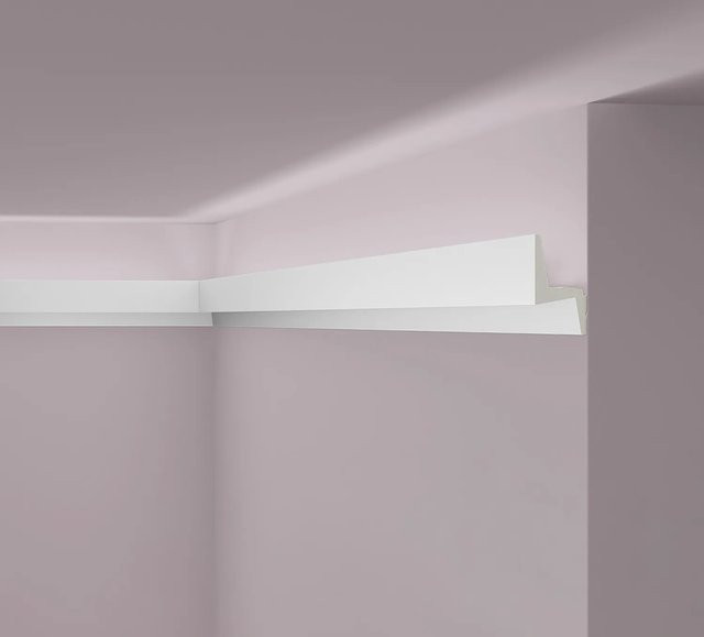 NMC IL6 ARSTYL Eckleiste Zierleiste Stuckleiste für indirekte Beleuchtung, Weiß, B/H/T: 5,0 x 9,2 x 200 cm - Bild 1