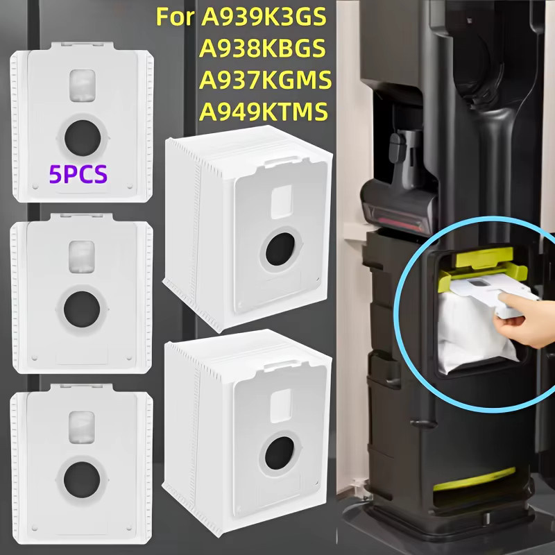 5er Set Vakuum Staubbeutel für LG CordZero A9T Vakuum Tower, Farbe: Weiß - Bild 2