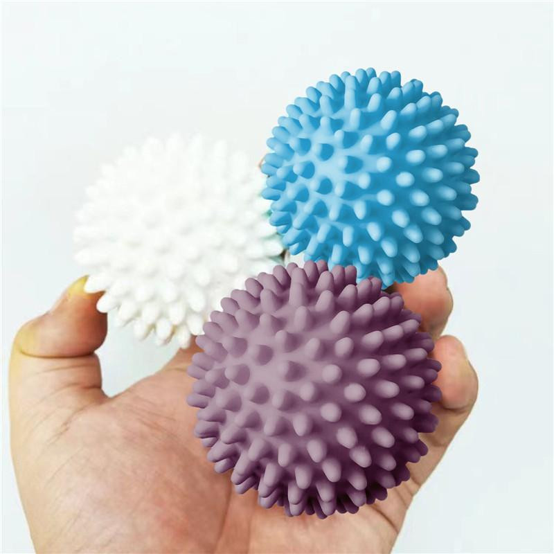 ZHPBD Magische Wäschebälle aus PVC zur Reinigung und als Weichspüler-Ersatz für die Waschmaschine, blau/violett - Bild 3