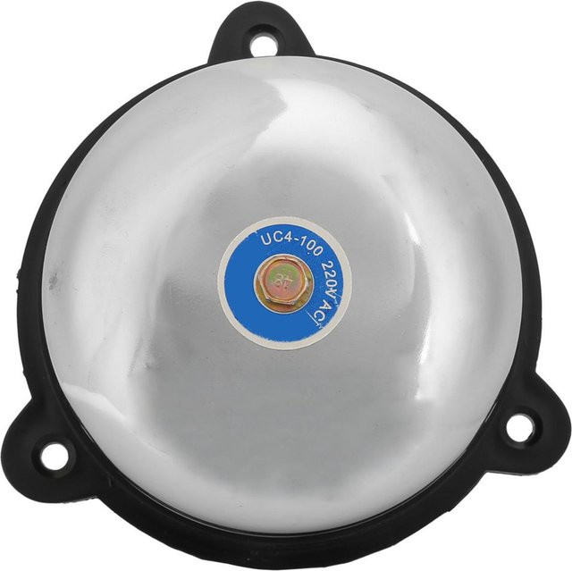 Neoglint Elektrische Glocke aus Edelstahl in Silber, 4 Zoll, Funkenfrei, 220V, 10W für Schallsignale - Bild 1