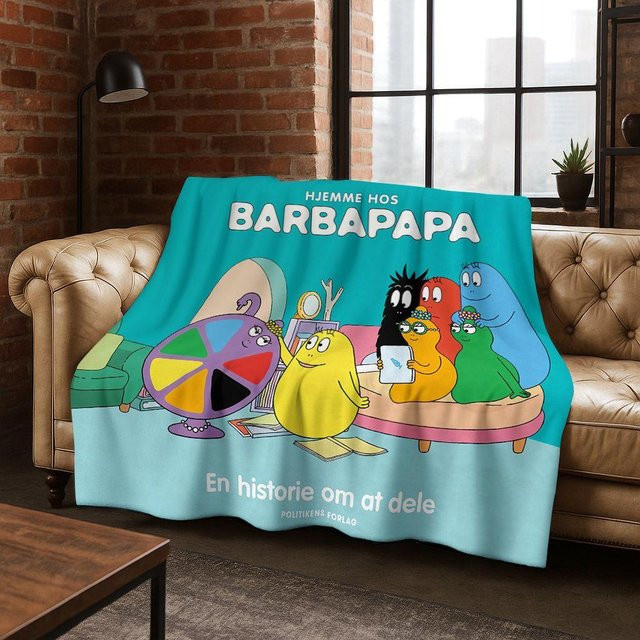 Barbapapa Barbamama Familie 3D Flanelldecke, weiche und warme Fleece-Überwurfdecke für Kinder, Mehrfarbig, B/T: 180 x 230 cm - Bild 1