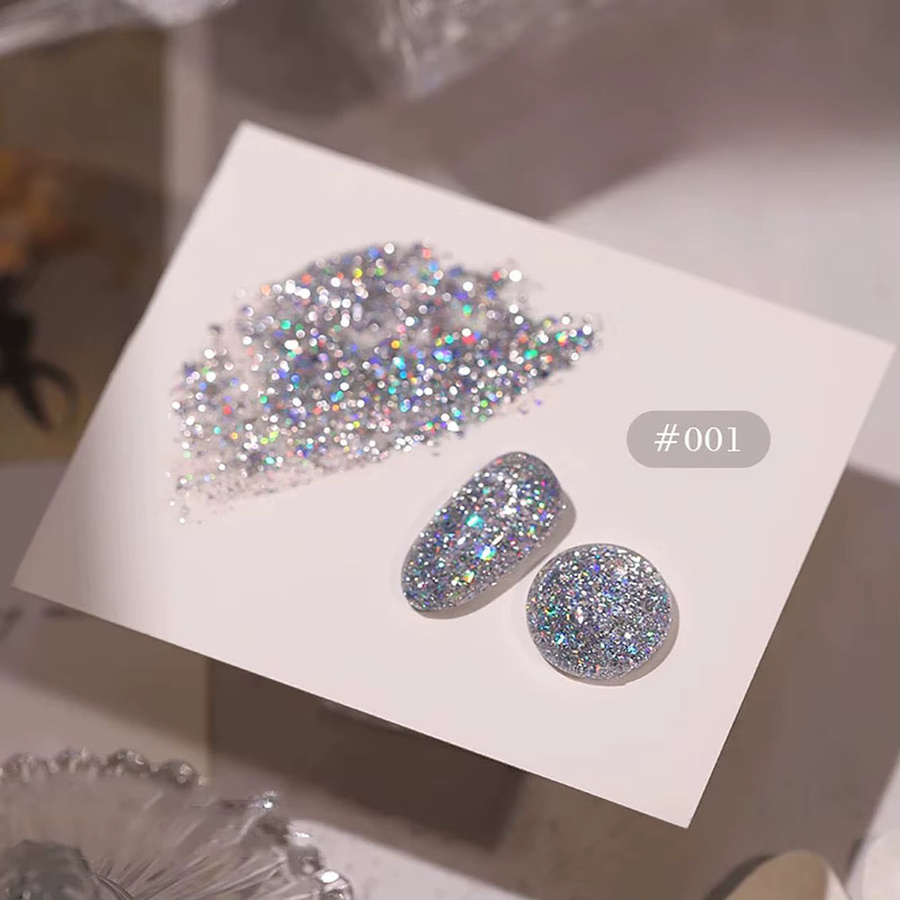 MIANEL 5D Crushed Diamond Glitter Gel Nagellack, 12 ml, Schimmernd - Bild 3
