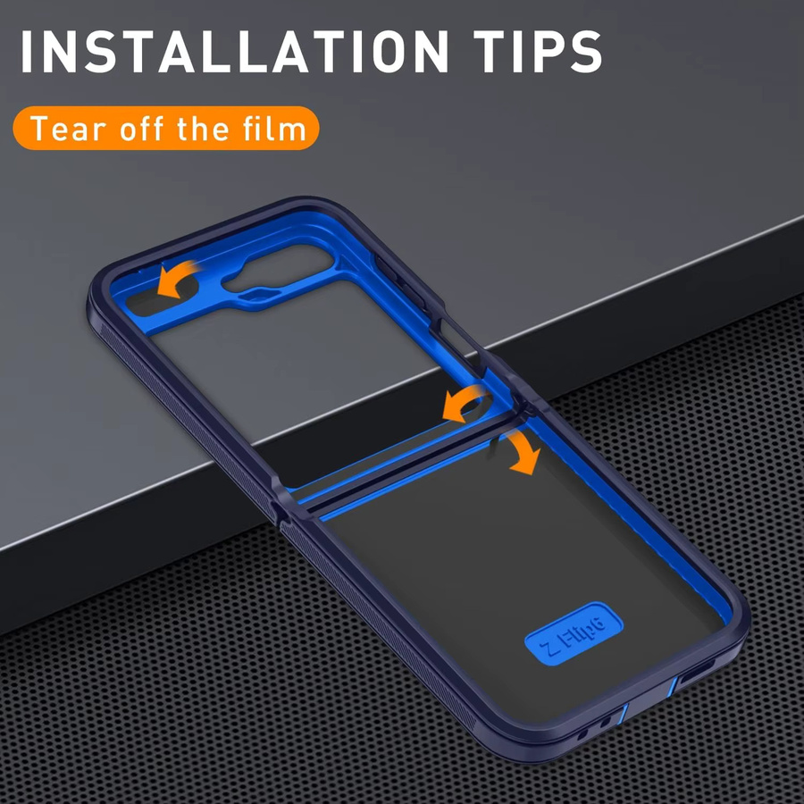 Robuste Handyhülle für Samsung Galaxy Z Flip in Schwarz mit Gürtelclip und stoßfester Hartschale - Bild 5