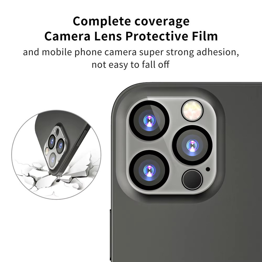 Kameraobjektivschutz aus gehärtetem Glas für Apple iPhone 17 Air 16 15 14 13 12 Mini 11 Pro Max 16 Plus, transparent - Bild 3