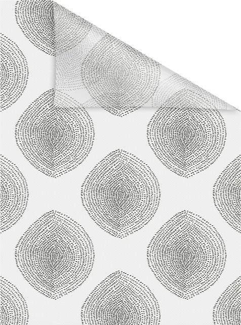 Lichtblick Fensterfolie selbstklebend Sichtschutz Stripy Boho Drop in Weiß - Bild 1