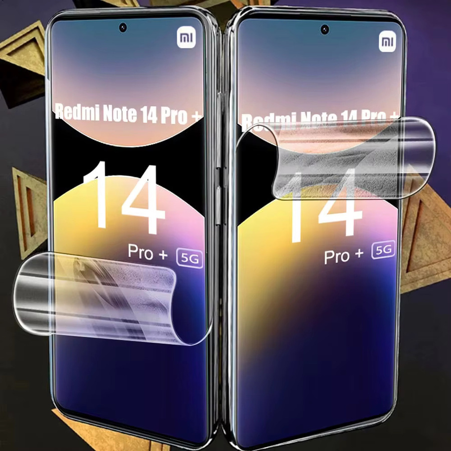3er-Pack Hydrogel-Displayschutzfolie für Xiaomi Redmi Note 14 Pro Plus, 13, 12, 11, 14C, 13C, A3, A1, A2, Note 14 5G/4G, transparent - Bild 3