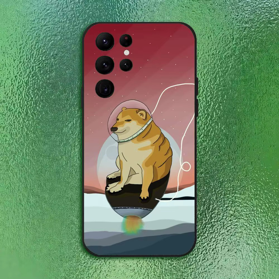 Cheems Shiba Inu Doge Meme Handyhülle für Samsung Galaxy S21 S22 S23 S24 S25 FE Plus in Schwarz und Multicolour als Softshell-Hülle - Bild 4