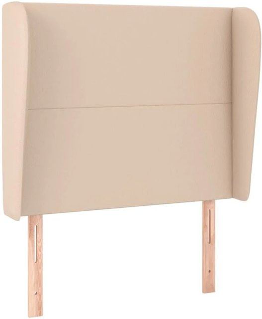 vidaXL Kopfteil mit Ohren in Cappuccino-Braun aus Kunstleder, Breite: 83 cm, Tiefe: 23 cm, Höhe: 118-128 cm - Bild 1