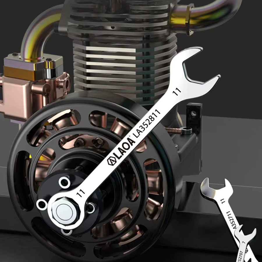 LAOA Mini Doppel-Maulschlüsselsatz aus Edelstahl in Silber für Autoreparaturen - Bild 4