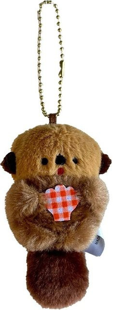 Schlüsselanhänger Otter-Puppe mit Muschel, orange, Unisex - Bild 1