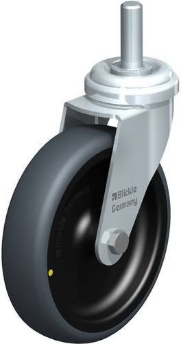 Blickle Lenkrolle LRA-TPA 100G-ELS-GS10 in Schwarz-Grau mit 100 mm Rad-Durchmesser und 60 kg Tragfähigkeit - Bild 1