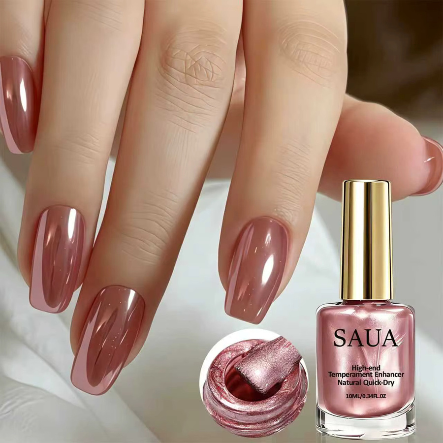 SAUA Nagellack, Roségolden, Metallic - Bild 5
