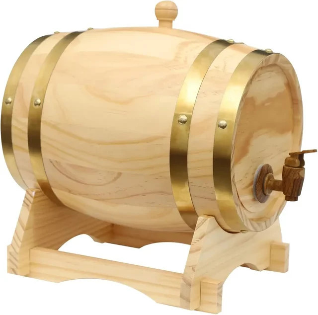 Bymaocar Vintage Holz Weinfass Spender in Braun mit 5 l Fassungsvermögen - Bild 1