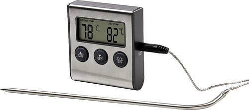 Xavax Digitales Grillthermometer aus Edelstahl in Silber mit Kabelsensor und Timer - Bild 1