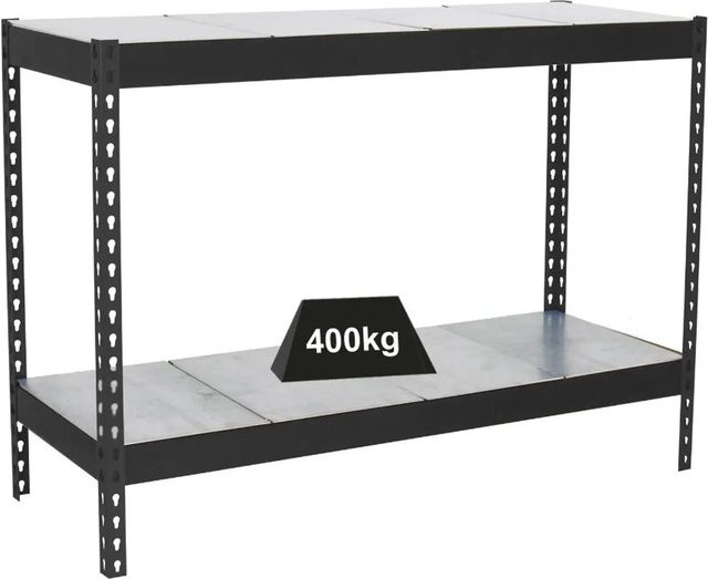 PROREGAL Schwerlastregal Mini Metal Yeti Two aus Metall in Anthrazit, H x B x T: 150 x 90 x 60 cm - Bild 1