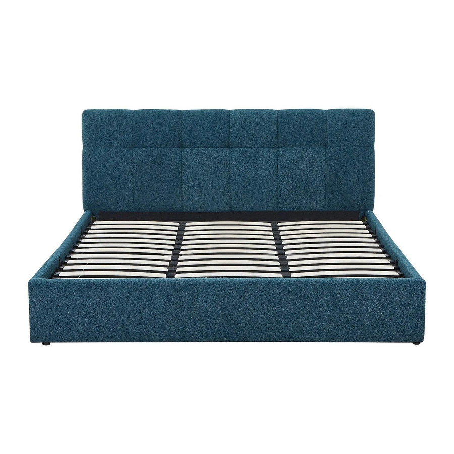 Vente-unique Bett Maziri mit Bettkasten in Blaugrün, B/T/H: 180 x 200 x 97 cm - Bild 2