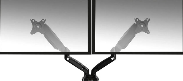 ACT AC8312 Monitorhalterung für 32 Zoll Flachbildschirme, Tischhalterung mit Klemme oder Bolzen, Schwarz, VESA 75 x 75 mm - Bild 1