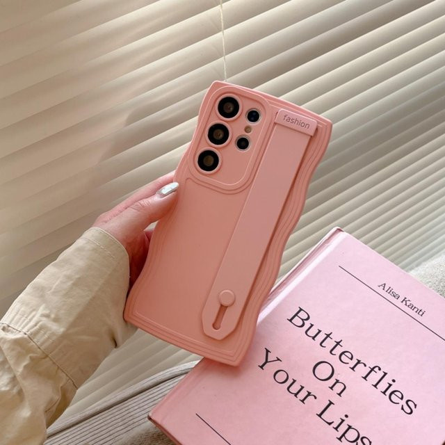 Wellen Süßigkeit Armband Handyhülle für Samsung Galaxy S25 S24 S23 S22 S21 S20 Ultra Plus FE A56 A36 A26 A16 A06 A55 A35 A25 in Pink Multicolour - Bild 1