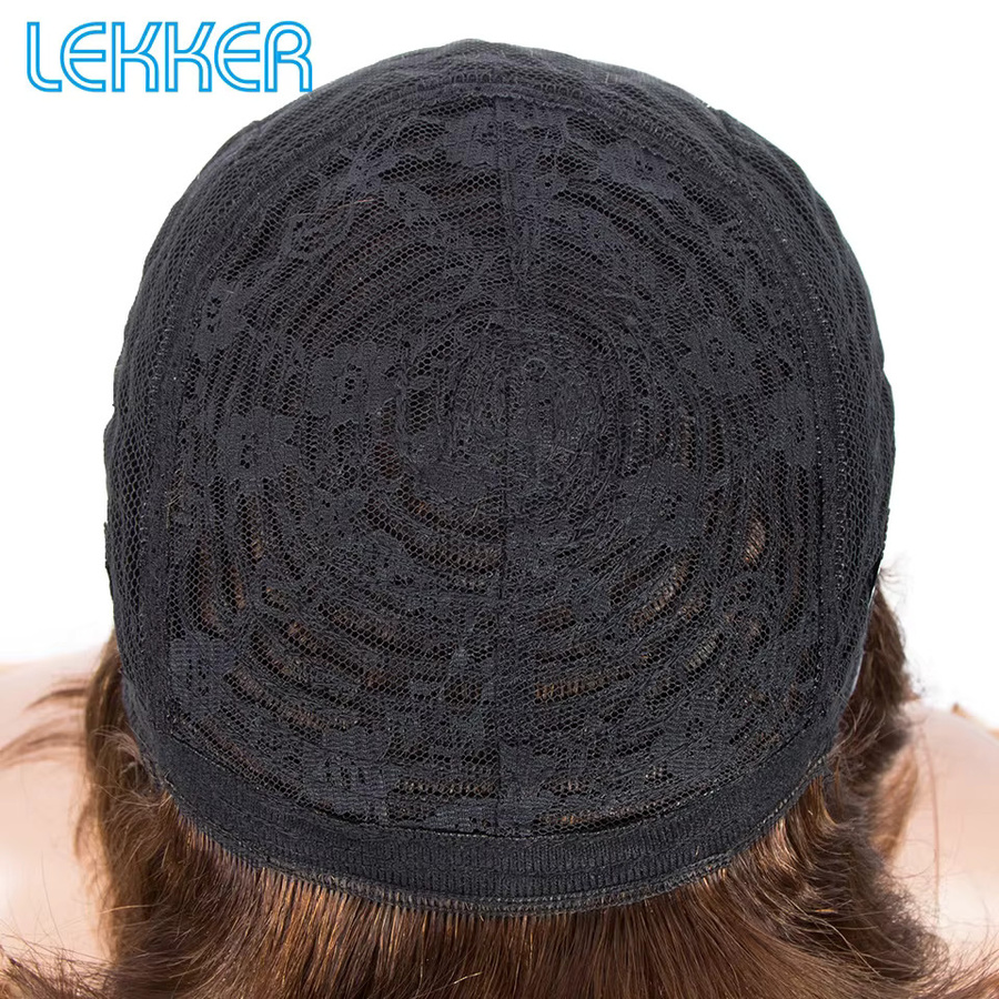 Lekker Pixie Deep Wavy Bob Echthaar-Perücke mit Pony, Damen - Bild 2