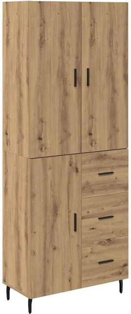 vidaXL Highboard 2-teilig in Artisan-Eiche mit Glasfront und Schubladen, B/T/H: 180 x 34 x 120 cm - Bild 1