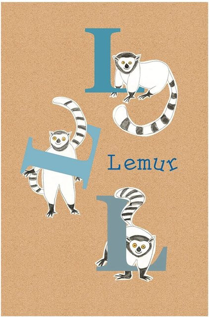 Komar Wandbild ABC Animal Poster für Kinder, Mehrfarbig, Breite: 30 cm, Höhe: 40 cm - Bild 1