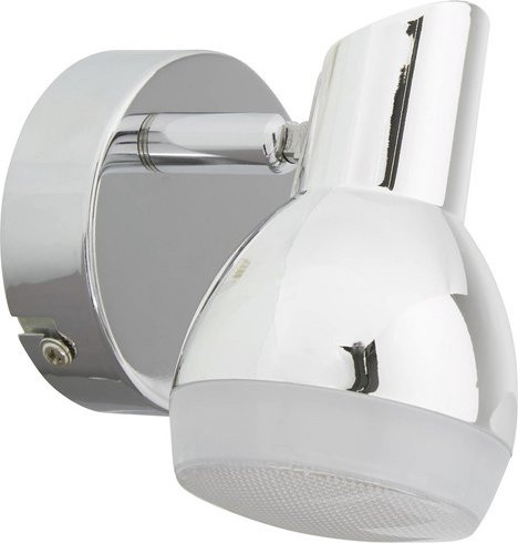 Näve LED-Wandspot Chromey in Chrom und Silberfarben inklusive Leuchtmittel warmweiß - Bild 1