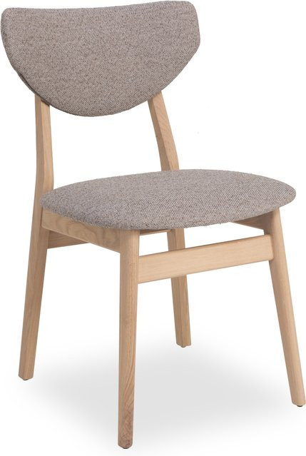 Polsterstuhl FAKTA MOLTEDO in Beige mit Eiche Bianco Massivholz-Gestell - Bild 1