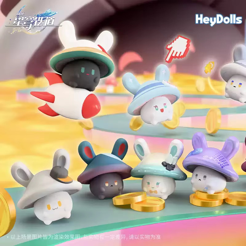 Mihoyo Honkai Star Rail Bunny Mushroom & Mushroom Bunny, Mini Blind Bag, Desktop-Figur - Bild 2