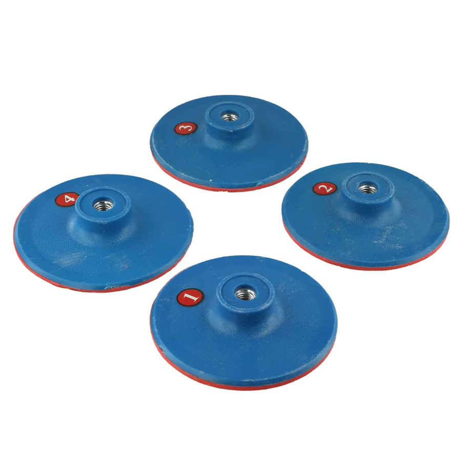 DAZZLEEX Schleifpads Set für Nass- und Trockenpolieren, 4 Zoll, Blau, 4 Stück - Bild 3