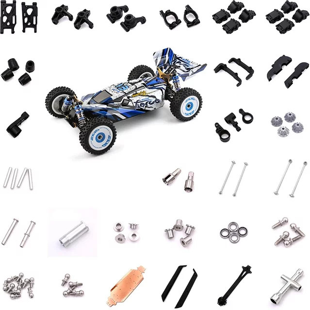 WLtoys RC Auto Ersatzteile, Metall, Getriebe, Schraube, Lager, Hund Knochen, Zweite Boden Montage - Bild 1
