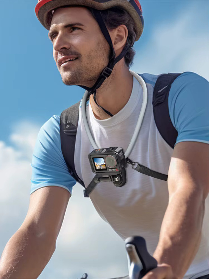 Flymie Nackenhalterung und POV Selfie-Brustgurt für DJI Pocket 4, Action 6 Pro, OSMO 360, Insta360 Ace Pro und GoPro 13 Zubehör - Bild 6