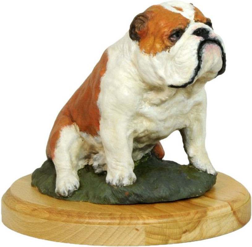Art-dog Bulldogge Statuette in Art Déco Design aus Kunstharz, mehrfarbig - Bild 1