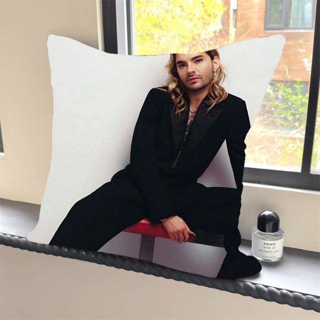 MHGNG Kissenhülle Bill Kaulitz Tokio Hotel Motiv Weiß, Quadratisch, B/T/H: 55,88 x 55,88 x 0 cm - Bild 1