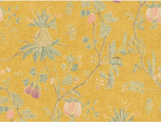A.S. Création Vliestapete Paradise Garden in Gelb mit floralem Ast-Muster, FSC-zertifiziert - Bild 1