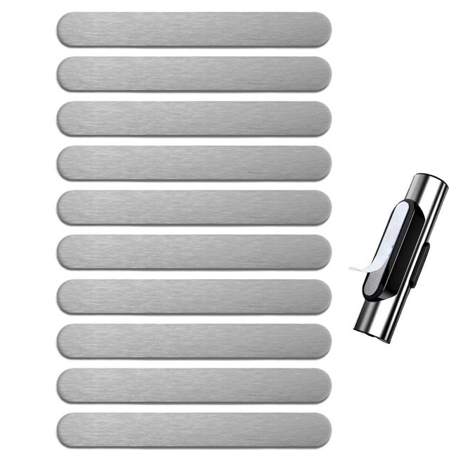 Science Lab Craft Selbstklebende Metallplatten für Magnete, 10er Set, Stahlplatten in Silber - Bild 1