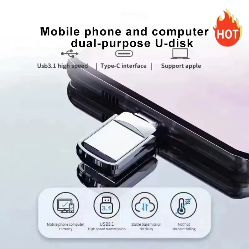 BMAD USB-C Flash-Laufwerk in Silber für PC und Smartphone - Bild 3