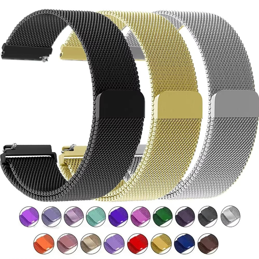 Uhrenarmband Milanaise, Edelstahl, Unisex, 20mm 22mm - Bild 1