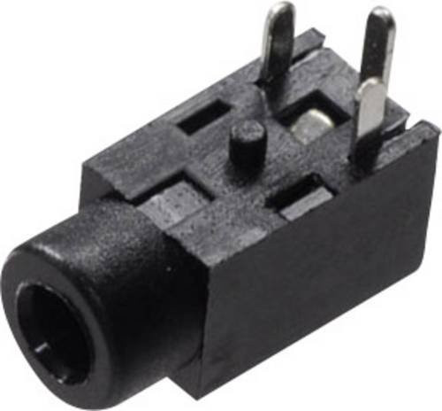 TRU Components 733970 Klinken-Steckverbinder 3,5 mm Buchse, horizontaler Einbau, Mono, Schwarz - Bild 1