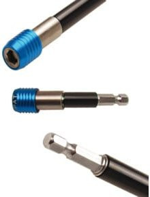 BGS Automatischer Bithalter mit Abtrieb Innensechskant 6,3 mm 1/4 Zoll in Blau, Länge: 80 mm - Bild 1