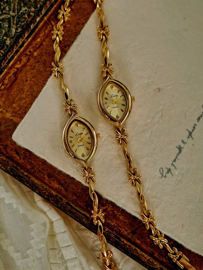 LSVTR Armbanduhr, Quarz, Edelstahl, Gold, Oval, Damen - Bild 2
