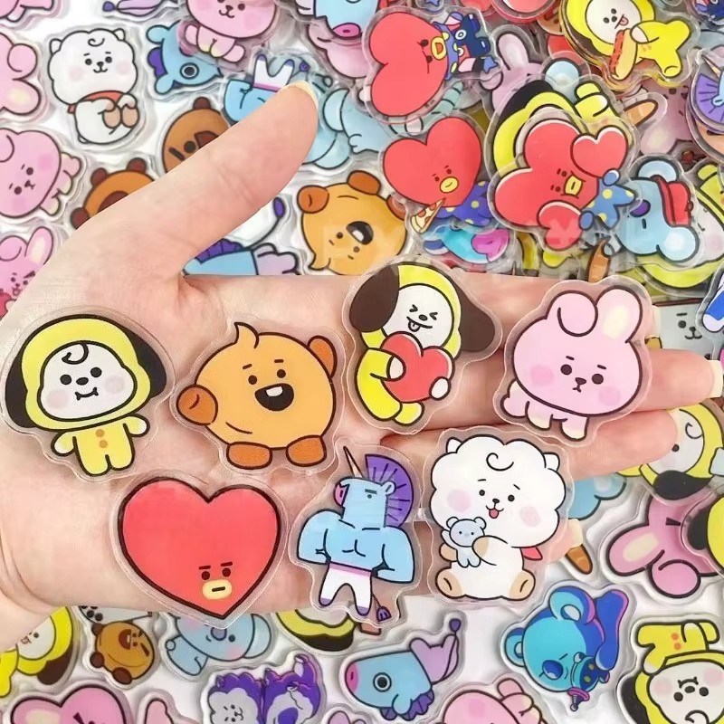 LINE FRIENDS BT21 Chimmy Koya Shooky Tata Cooky, Acryl-Patch, Bunt / Mehrfarbig - Bild 2